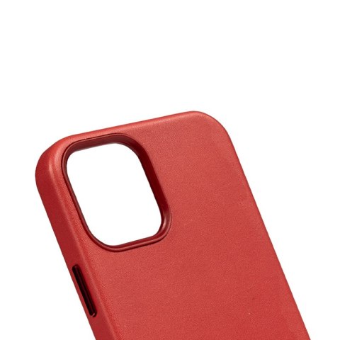 Crong Essential Cover Magnetic - Etui ze skóry iPhone 12 / iPhone 12 Pro MagSafe (czerwony) Crong Essential Cover Magnetic - Etui ze skóry iPhone 12 / iPhone 12 Pro MagSafe (czerwony)