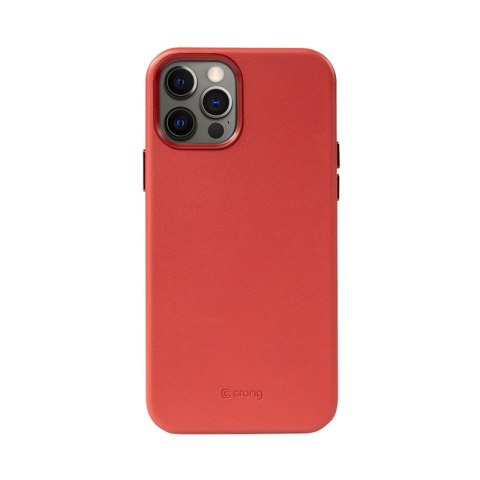 Crong Essential Cover Magnetic - Etui ze skóry iPhone 12 / iPhone 12 Pro MagSafe (czerwony) Crong Essential Cover Magnetic - Etui ze skóry iPhone 12 / iPhone 12 Pro MagSafe (czerwony)