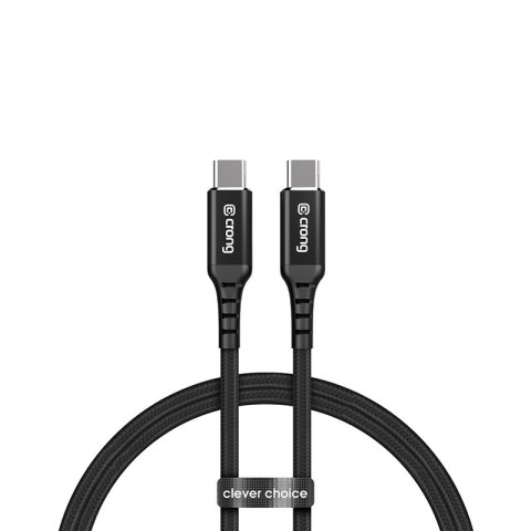 Crong Armor Link - Kabel 60W z USB-C na USB-C w oplocie 150cm (czarny) Crong Armor Link - Kabel 60W z USB-C na USB-C w oplocie 150cm (czarny)