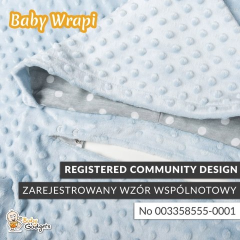 Kocyk zimowy Błękitny minky gruby koc z rękawkami Kocyk zimowy Błękitny minky gruby koc z rękawkami
