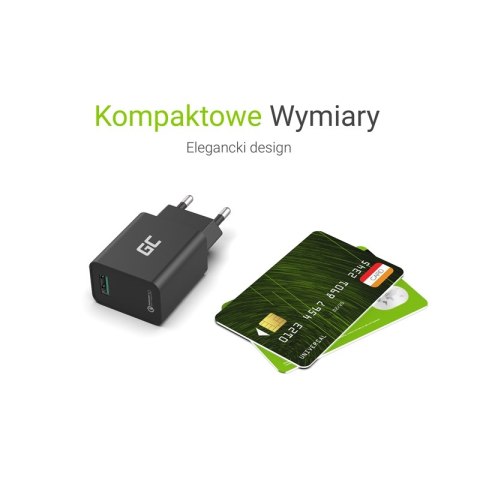 Green Cell - Ładowarka sieciowa USB z funkcją szybkiego ładowania QC 3.0 Green Cell - Ładowarka sieciowa USB z funkcją szybkiego ładowania QC 3.0