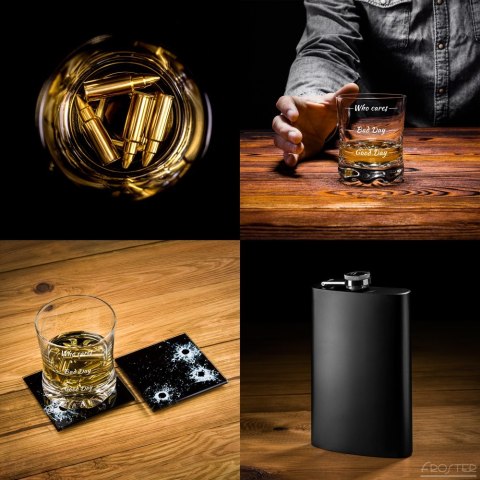 Gitarowy Zestaw do Whisky WHO CARES w etui prezent Gitarowy Zestaw do Whisky WHO CARES w etui prezent