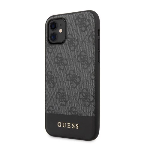 Guess 4G Bottom Stripe Collection - Etui iPhone 11 (szary) Guess 4G Bottom Stripe Collection - Etui iPhone 11 (szary)