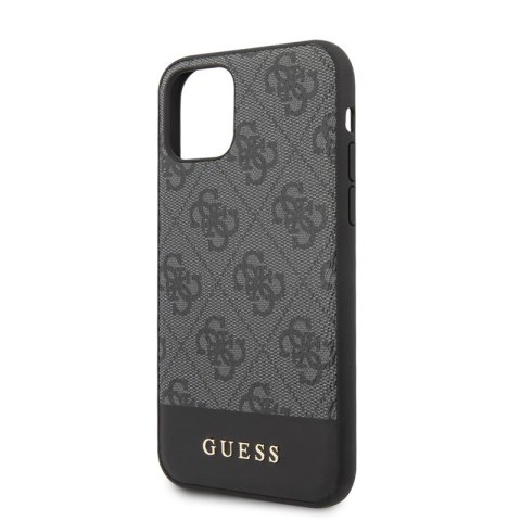 Guess 4G Bottom Stripe Collection - Etui iPhone 11 (szary) Guess 4G Bottom Stripe Collection - Etui iPhone 11 (szary)