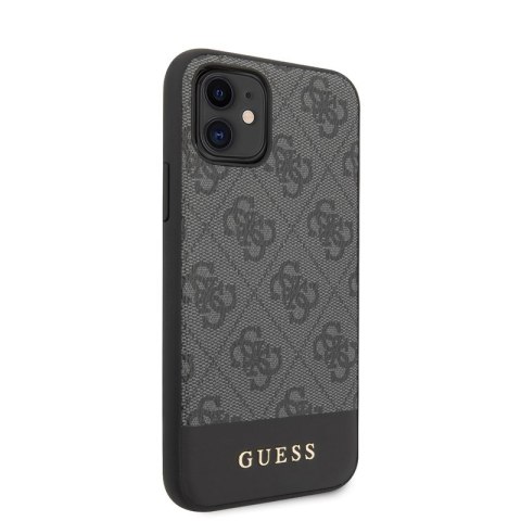 Guess 4G Bottom Stripe Collection - Etui iPhone 11 (szary) Guess 4G Bottom Stripe Collection - Etui iPhone 11 (szary)