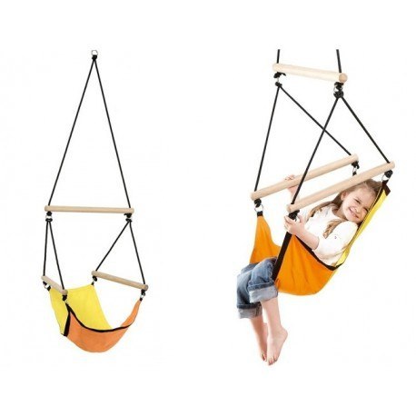 Huśtawka dziecięca - wiszący fotel kid's swinger orange