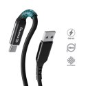 Crong Armor Link - Kabel 60W z USB-C na USB-A w oplocie 150cm (czarny)