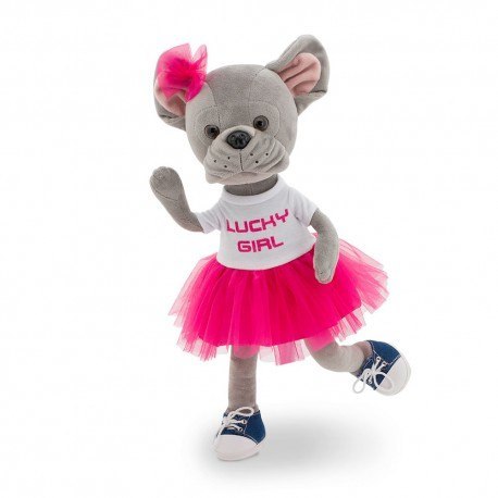 Przytulanka piesek lucky betsy w sukience lucky girl - 38cm