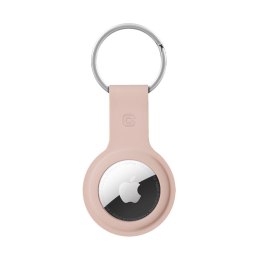 Crong Silicone Case with Key Ring - Brelok do Apple AirTag (piaskowy róż)