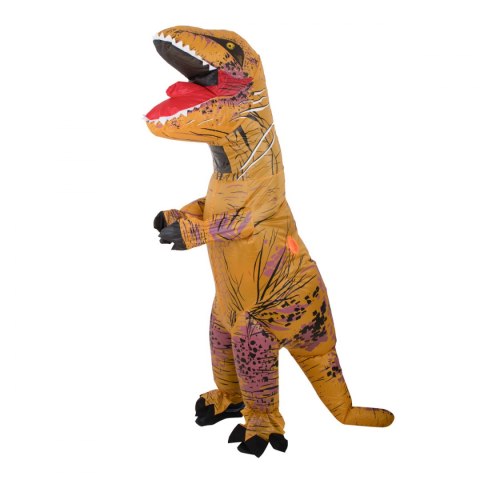 Kostium strój dmuchany dinozaur T-REX Gigant brązowy 1.5-1.9m Kostium strój dmuchany dinozaur T-REX Gigant brązowy 1.5-1.9m