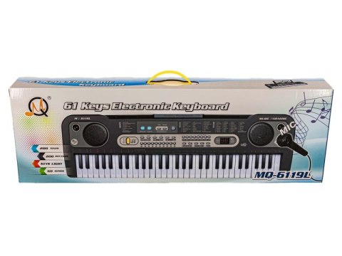Keyboard MQ-6119L Organki, 61 Klawiszy, Mikrofon, Podświetlane Klawisze Keyboard MQ-6119L Organki, 61 Klawiszy, Mikrofon, Podświetlane Klawisze