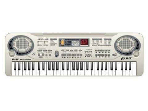 Keyboard MQ-811 Organki, 61 Klawiszy, Zasilacz, Mikrofon, USB Keyboard MQ-811 Organki, 61 Klawiszy, Zasilacz, Mikrofon, USB
