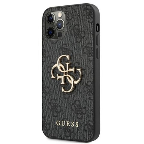 Guess 4G Big Metal Logo - Etui iPhone 12 / iPhone 12 Pro (szary) Guess 4G Big Metal Logo - Etui iPhone 12 / iPhone 12 Pro (szary)
