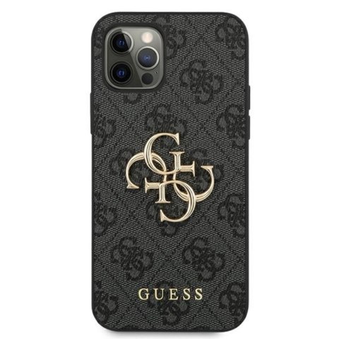 Guess 4G Big Metal Logo - Etui iPhone 12 / iPhone 12 Pro (szary) Guess 4G Big Metal Logo - Etui iPhone 12 / iPhone 12 Pro (szary)