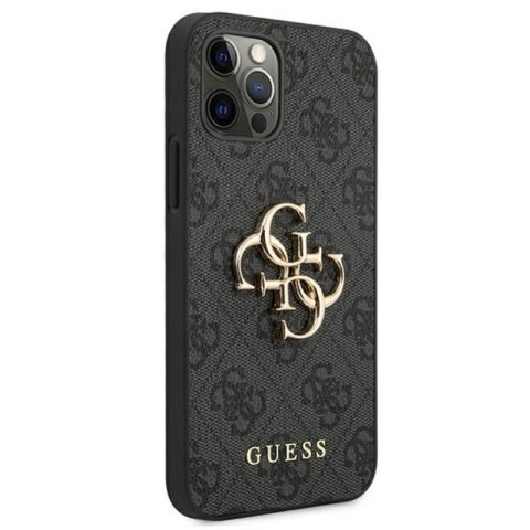Guess 4G Big Metal Logo - Etui iPhone 12 / iPhone 12 Pro (szary) Guess 4G Big Metal Logo - Etui iPhone 12 / iPhone 12 Pro (szary)
