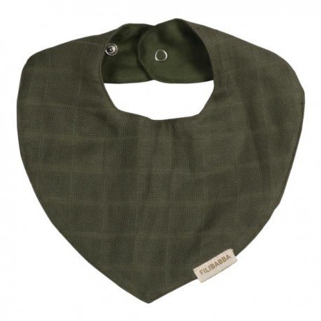 Filibabba śliniak muślinowy olive green