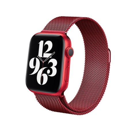 Crong Milano Steel - Pasek ze stali nierdzewnej do Apple Watch 38/40 mm (czerwony) Crong Milano Steel - Pasek ze stali nierdzewnej do Apple Watch 38/40 mm (czerwony)
