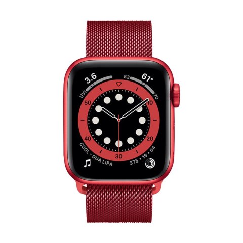 Crong Milano Steel - Pasek ze stali nierdzewnej do Apple Watch 38/40 mm (czerwony) Crong Milano Steel - Pasek ze stali nierdzewnej do Apple Watch 38/40 mm (czerwony)