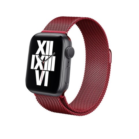 Crong Milano Steel - Pasek ze stali nierdzewnej do Apple Watch 38/40 mm (czerwony) Crong Milano Steel - Pasek ze stali nierdzewnej do Apple Watch 38/40 mm (czerwony)