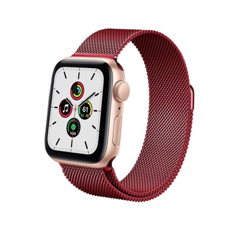 Crong Milano Steel - Pasek ze stali nierdzewnej do Apple Watch 38/40 mm (czerwony) Crong Milano Steel - Pasek ze stali nierdzewnej do Apple Watch 38/40 mm (czerwony)