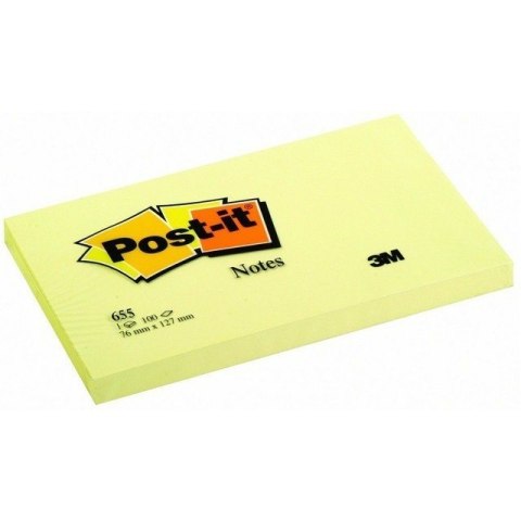 BLOCZEK POST-IT ŻÓŁTY 76 X 127 MM 100 KARTEK SAMOPRZYLEPNY