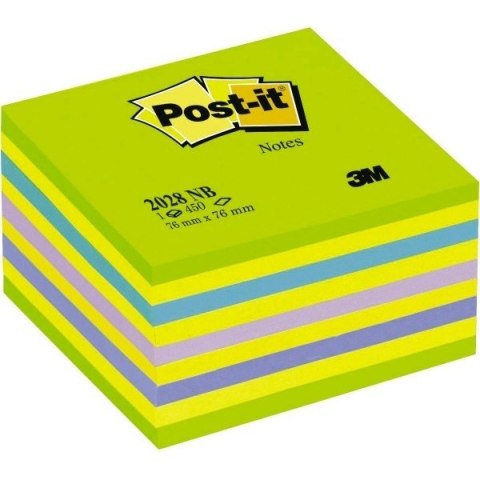 KOSTKA SAMOPRZYLEPNA POST-IT NIEBIESKO-ZIELONA CUKIERKOWA 76 X 76 MM 450 KARTEK