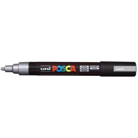 MARKER Z FARBĄ PLAKATOWĄ UNI PC-5M POSCA, SREBRNY MARKER Z FARBĄ PLAKATOWĄ UNI PC-5M POSCA, SREBRNY