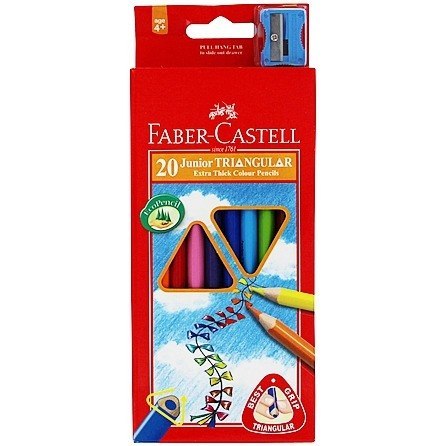 KREDKI TRÓJKĄTNE FABER-CASTELL 20 KOLORÓW