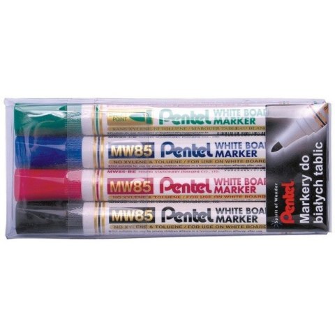 MARKER DO TABLIC SUCHOŚCIERALNYCH PENTEL MW85 MIX 4 KOL. W ETUI