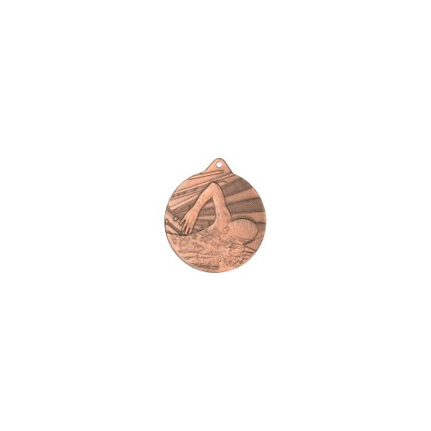 Medal 50mm stalowy brązowy - pływanie ME003/B Medal 50mm stalowy brązowy - pływanie ME003/B