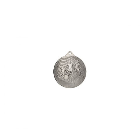 Medal Metalowy Piłka Nożna Fi 70 Mmc3070 - Srebrny Medal Metalowy Piłka Nożna Fi 70 Mmc3070 - Srebrny
