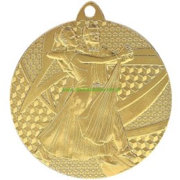 Medal stalowy 50mm złoty- taniec MMC7850/G