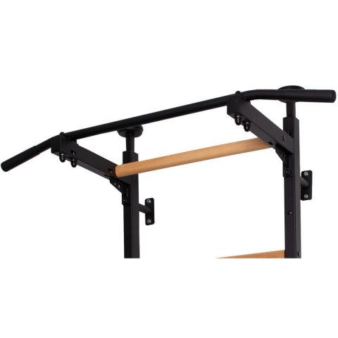 Rozporowa drabinka gimnastyczna drewniano metalowa z metalowym drążkiem w kolorze dębu BenchK 511 Rozporowa drabinka gimnastyczna drewniano metalowa z metalowym drążkiem w kolorze dębu BenchK 511