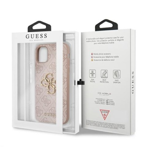 Guess 4G Big Metal Logo - Etui iPhone 11 (różowy) Guess 4G Big Metal Logo - Etui iPhone 11 (różowy)