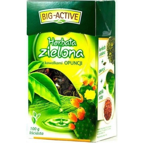 HERBATA BIG-ACTIVE 100 G ZIELONA Z OPUNCJĄ