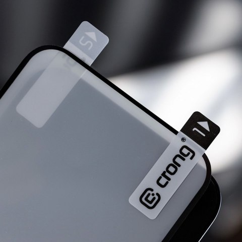 Crong 7D Nano Flexible Glass - Niepękające szkło hybrydowe 9H na cały ekran iPhone 13 / iPhone 13 Pro Crong 7D Nano Flexible Glass - Niepękające szkło hybrydowe 9H na cały ekran iPhone 13 / iPhone 13 Pro