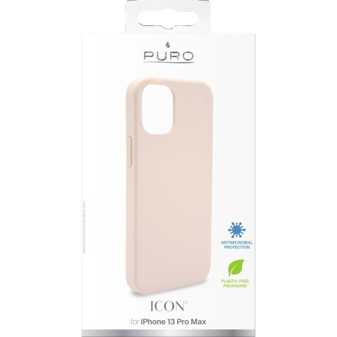 PURO ICON Anti-Microbial Cover - Etui iPhone 13 Pro Max z ochroną antybakteryjną (Piaskowy róż) PURO ICON Anti-Microbial Cover - Etui iPhone 13 Pro Max z ochroną antybakteryjną (Piaskowy róż)