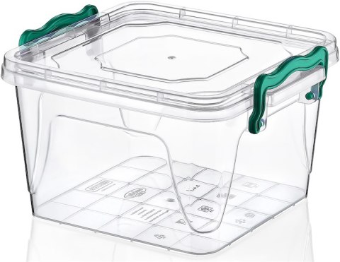 Pojemnik plastikowy 2,4L KWADRAT MULTI BOX z pokrywką Pojemnik plastikowy 2,4L KWADRAT MULTI BOX z pokrywką