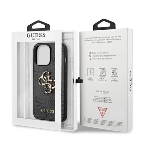 Guess 4G Big Metal Logo - Etui iPhone 13 Pro Max (szary) Guess 4G Big Metal Logo - Etui iPhone 13 Pro Max (szary)