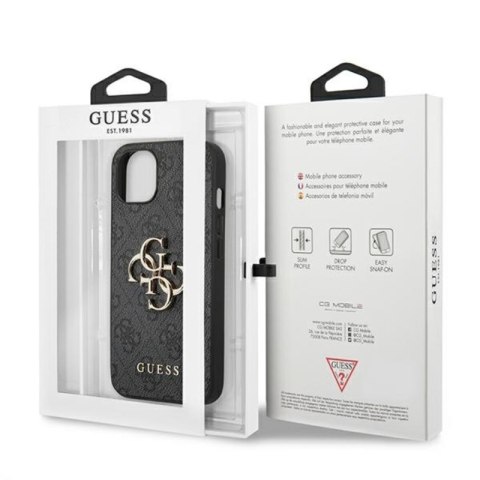Guess 4G Big Metal Logo - Etui iPhone 13 (szary) Guess 4G Big Metal Logo - Etui iPhone 13 (szary)