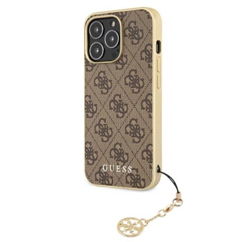 Guess 4G Charms Collection - Etui iPhone 13 Pro Max (brązowy) Guess 4G Charms Collection - Etui iPhone 13 Pro Max (brązowy)