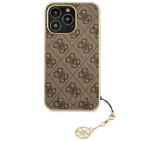 Guess 4G Charms Collection - Etui iPhone 13 Pro Max (brązowy) Guess 4G Charms Collection - Etui iPhone 13 Pro Max (brązowy)
