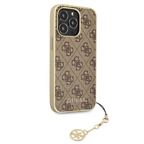 Guess 4G Charms Collection - Etui iPhone 13 Pro Max (brązowy) Guess 4G Charms Collection - Etui iPhone 13 Pro Max (brązowy)