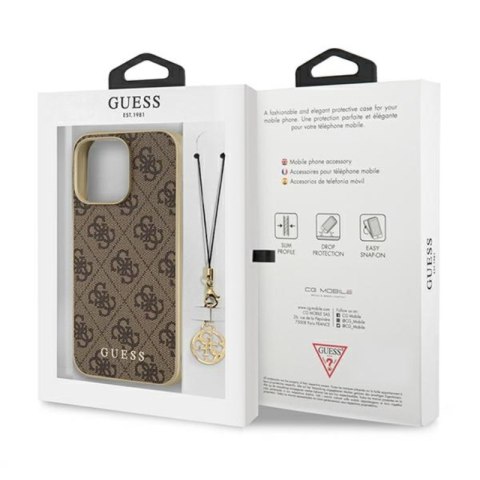 Guess 4G Charms Collection - Etui iPhone 13 Pro (brązowy) Guess 4G Charms Collection - Etui iPhone 13 Pro (brązowy)