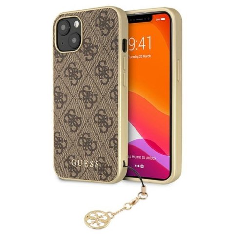 Guess 4G Charms Collection - Etui iPhone 13 (brązowy) Guess 4G Charms Collection - Etui iPhone 13 (brązowy)