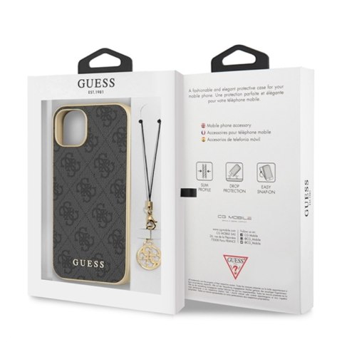 Guess 4G Charms Collection - Etui iPhone 13 (szary) Guess 4G Charms Collection - Etui iPhone 13 (szary)