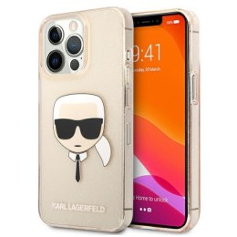 Karl Lagerfeld Choupette Head Glitter - Etui iPhone 13 Pro Max (złoty)