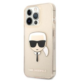 Karl Lagerfeld Choupette Head Glitter - Etui iPhone 13 Pro Max (złoty)