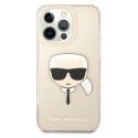 Karl Lagerfeld Choupette Head Glitter - Etui iPhone 13 Pro Max (złoty)