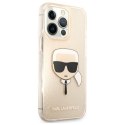 Karl Lagerfeld Choupette Head Glitter - Etui iPhone 13 Pro (złoty)